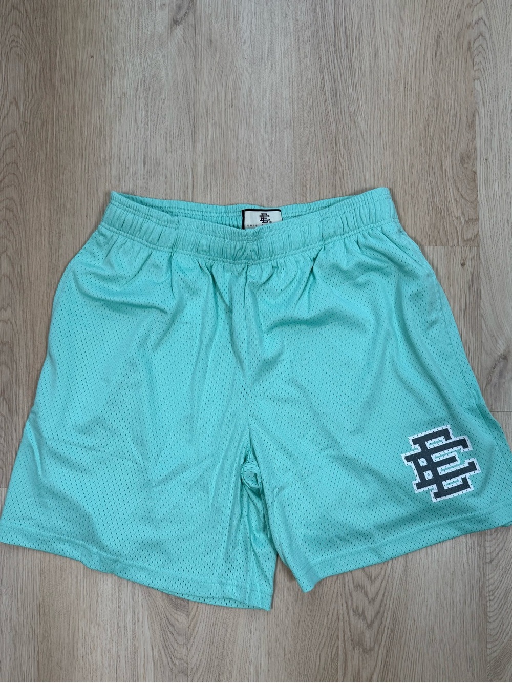 Eric Emanuel Men's Mesh Athletic Shorts in light blue